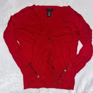 Red Cardigan Size Small